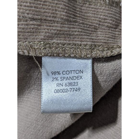CJ Banks Fine Corduroy Button Front Jacket Women 2X Brown Pockets Long Sleeves - Picture 11 of 15